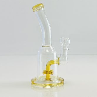 Waterpipe 8" Inch - Bent Neck With Perc - Assorted