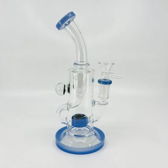 Waterpipe 8" Inch - Bent Neck Recycler With Showerhead Perc - Assorted