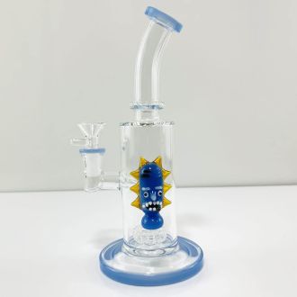 Waterpipe 9" Inch - Straight Ricky And Morty With Showerhead Perc - Assorted