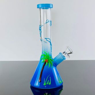 Water Pipe - Beaker With Ice Catcher Glow In The Dark - 8 Inch - Assorted