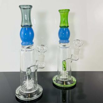 Waterpipe 12" Inch - With Colored Mouthpiece, Donut And Shower Head - Assorted - Price Per Piece