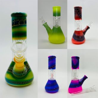 WPPC79 - 6 Inch Waterpipe - Percolator Dome - Assorted Colors and Designs - Price Per Piece