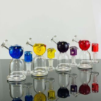 Waterpipe 5" Inch - Glycerine Bowl And Dome With Upline Perc - Assorted - Price Per Piece