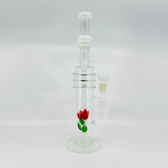 Waterpipe With Honeycomb And Showerhead Flower Perc - 15 Inch - Assorted