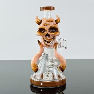  Devil Beaker Waterpipe - 8 Inches - With Matrix Perc - Assorted Colors