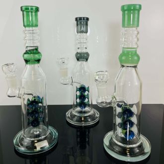 Waterpipe 12" Inch - Boom Box Perc - Assorted - Price Per Piece
