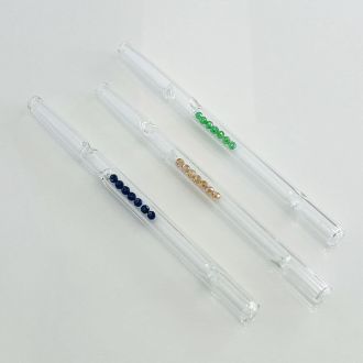 Wax Straw Glass - With Bling 6" Inches - Lgd5 - 3 Per Pack