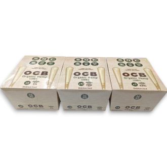 OCB ORGANIC HEMP ROLLING CONES - 32 PACKS PER BOX