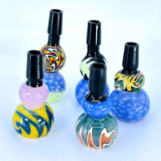 Wigwag Bowl With Slime Color - 14mm - Male - Assorted Colors - 5 Counts Per Pack - MSBL12