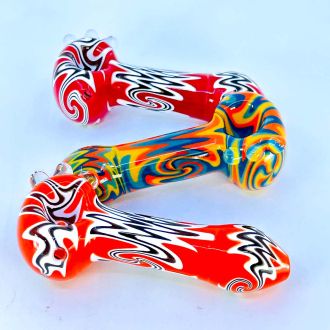 Wigwag Handpipe - 4 Inch - Assorted Colors - Price Per Piece - HPMS96