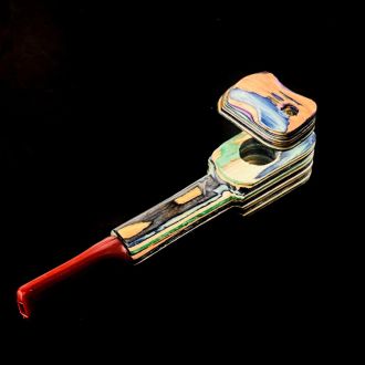 Wood Handpipe  With Cap - 4 Handpipes Per Pack - Assorted