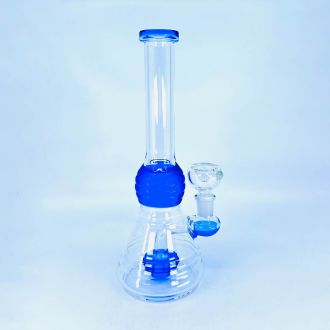 WPHG191 - 10 Inch Waterpipe - Colored Mouthpiece With Inline Perc - Assorted Colors
