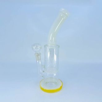 WPLG193 - 10 Inch Waterpipe - With Honeycomb, Colored Tube and Mouthpiece - Assorted Colors