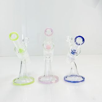 Waterpipe 12" - Telescope With Double Perc - Price Per Piece - Assorted Colors