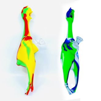 WPVC190 - 12 Inch Silicone Waterpipe - Chicken - Assorted - Price Per Piece