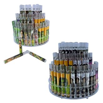 XGCDIS1 CHILLUM GLASS 100ct DISPLAY W/ LED LIGHT 