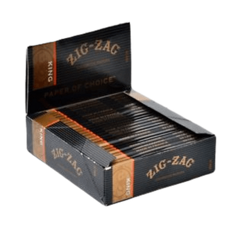 Zig Zag Black Box (32 Leaves Papers Per Pack) King Size Rolling - 24 In Box
