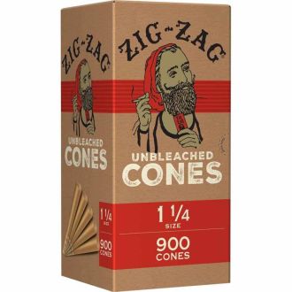Zig-Zag Unbleached Cones - 11/4 Size - 900 Cones Per Box
