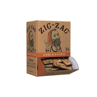 Zig Zag Unbleached Supericure Paper - 1 1/4 Size - 48 Packs Per Display