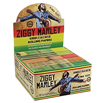 Ziggy Marley Unbleached Rolling Paper King Size - 50 In Box